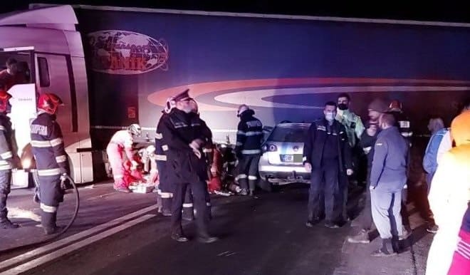 ACCIDENT GRAV pe DN1 Sebeș Sibiu lângă Cristian Impact între un TIR