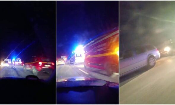 VIDEO Șofer din Alba implicat într un accident rutier în județul Sibiu