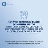 Kan een afbeelding zijn van ‎de tekst '‎IUNIE ROMANTE ਰ。 شر NUNȚILE, BOTEZURILE ȘI ALTE EVENIMENTE FESTIVE POT FI ORGANIZATE CU CEL MULT 70 DE PERSOANE ÎN SPAȚII DESCHISE SAU 50 DE PERSOANE ÎN SPAȚII ÎNCHISE *Important: pot fi organizate evenimente private cu un număr mai mare de participanți dacă toți participanții sunt vaccinați‎'‎